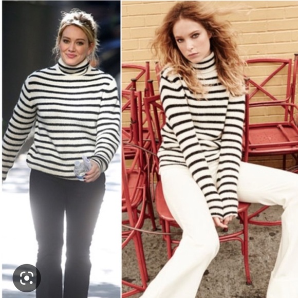 IRO Seely alpaca striped turtleneck sweater - Picture 2 of 5